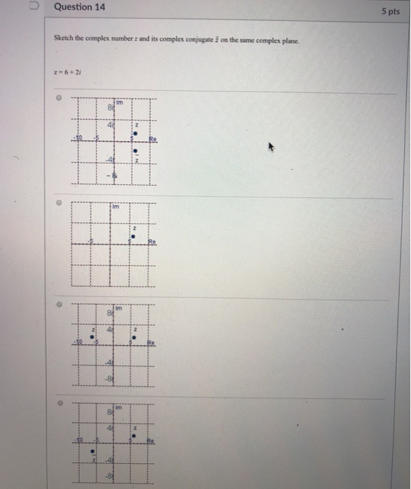 Solved Question 14 5 pts Sketch the complex number z and its | Chegg.com