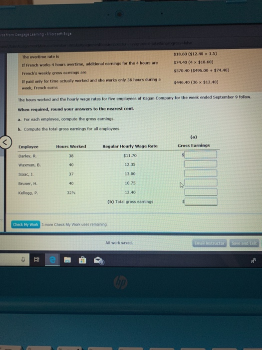 Solved The hours worked and hourly wage rates for five | Chegg.com