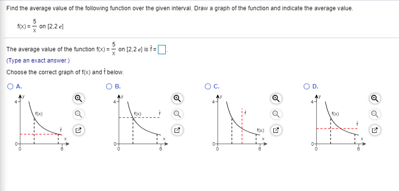 Solved Find the average value of the following function over | Chegg.com