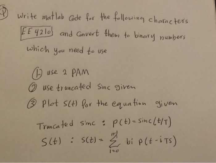 Solved Writing Matlab Code