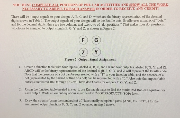Solved YOU MUST COMPLETE ALL PORTIONS OF PRE-LAB ACTIVITIES | Chegg.com