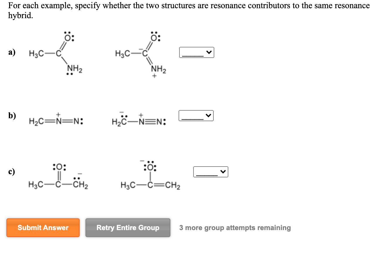 Solved For each example, specify whether the two structures | Chegg.com