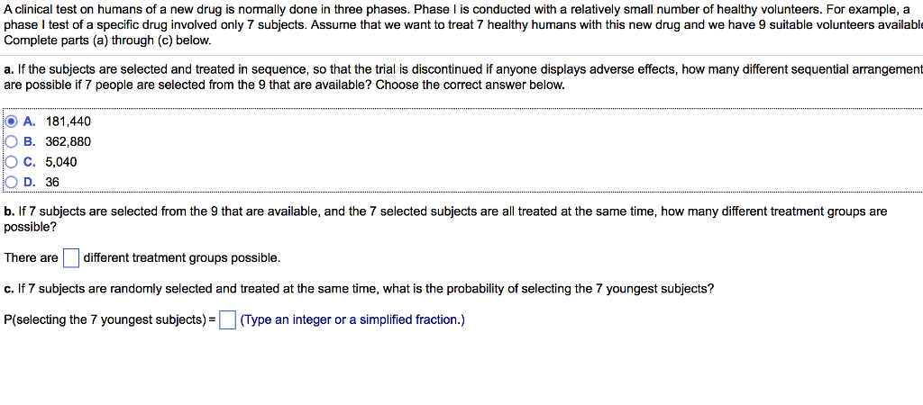 Solved A clinical test on humans of a new drug is normally | Chegg.com