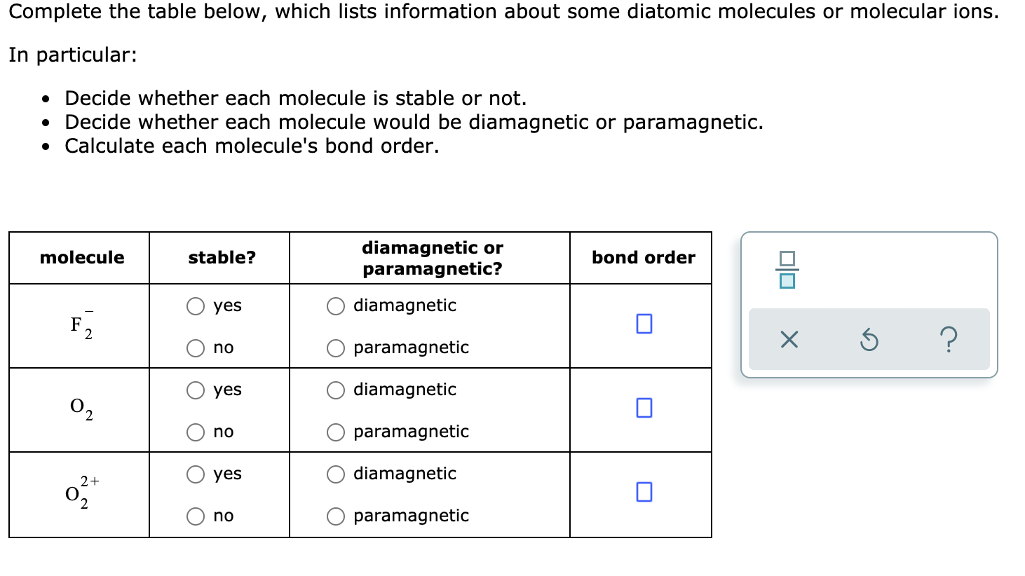 Solved Complete The Table Below Which Lists Information