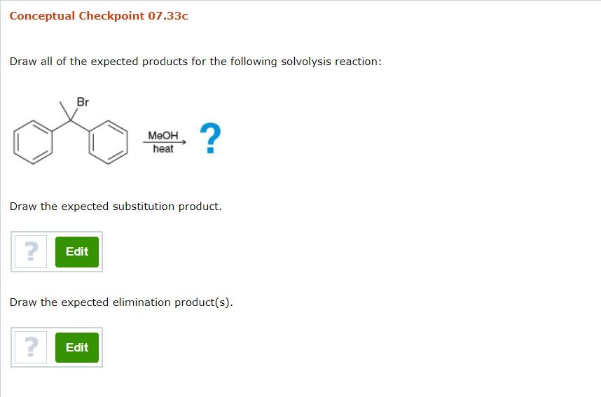 Solved Conceptual Checkpoint 07 33a Draw All Of The Expected Chegg