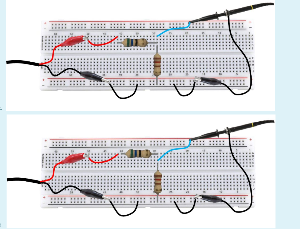 Solved Which breadboard setup correctly connects the | Chegg.com