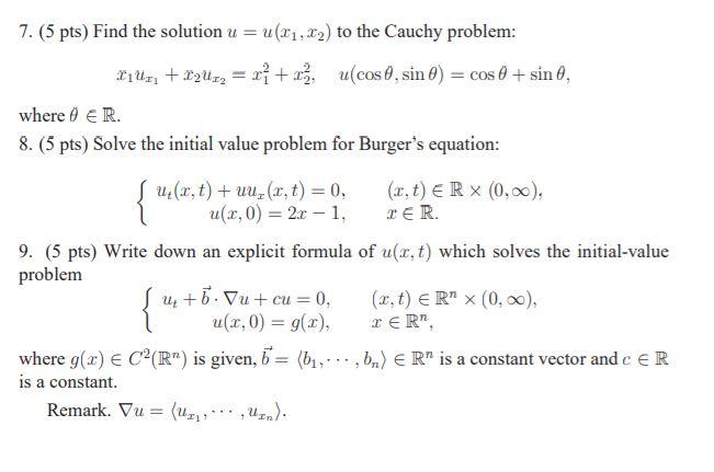 Solved 1 8 Pts Let U U T X Be An Unknown Function Chegg Com