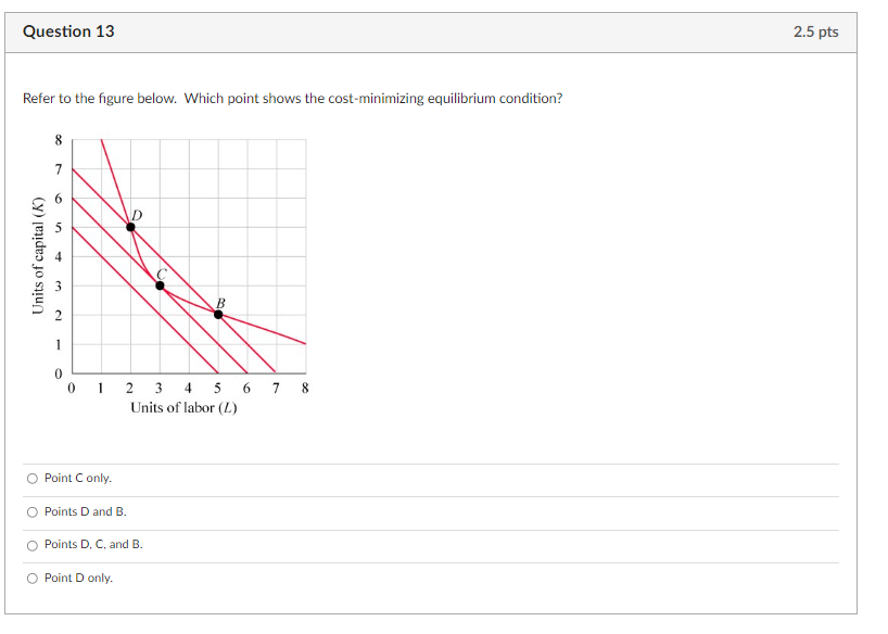 Solved Question 13 2.5 pts Refer to the figure below. Which