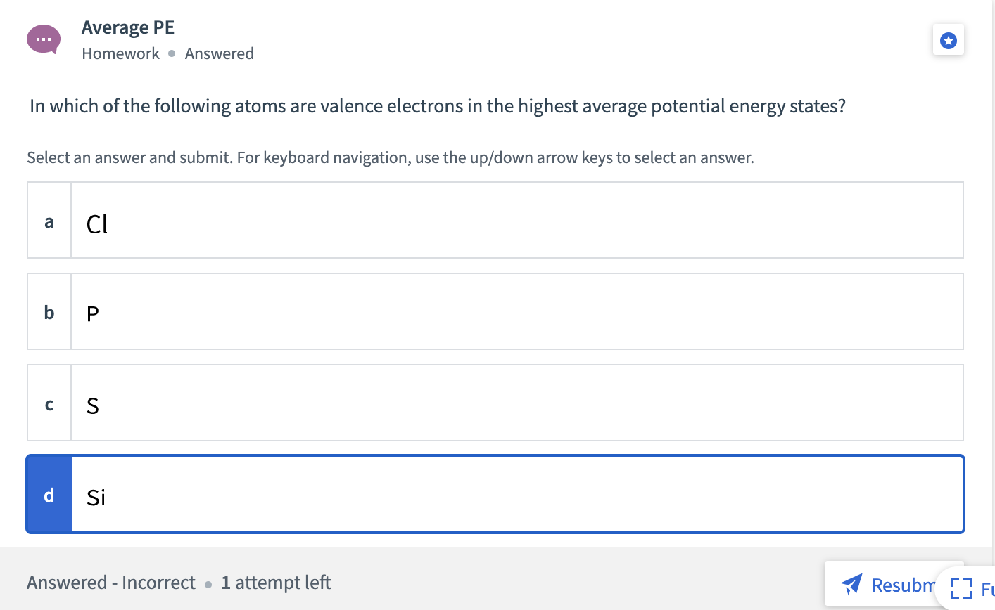 Solved Average PE Homework. Answered In which of the | Chegg.com