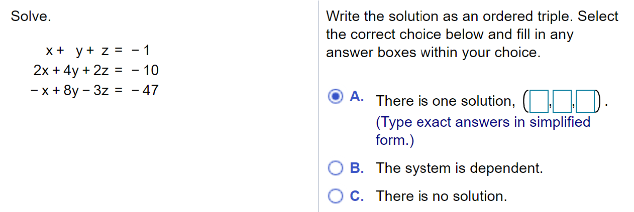 solved-solve-write-the-solution-as-an-ordered-triple-chegg