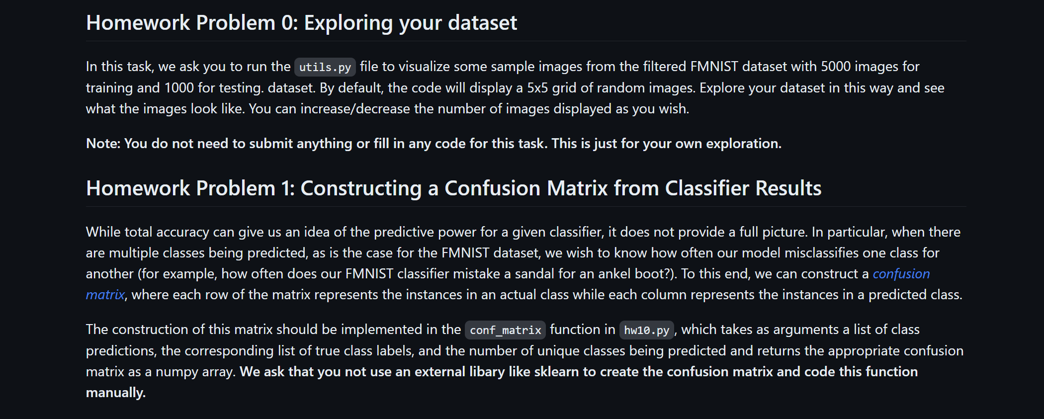 Solved Homework Problem 0: Exploring your dataset In this | Chegg.com