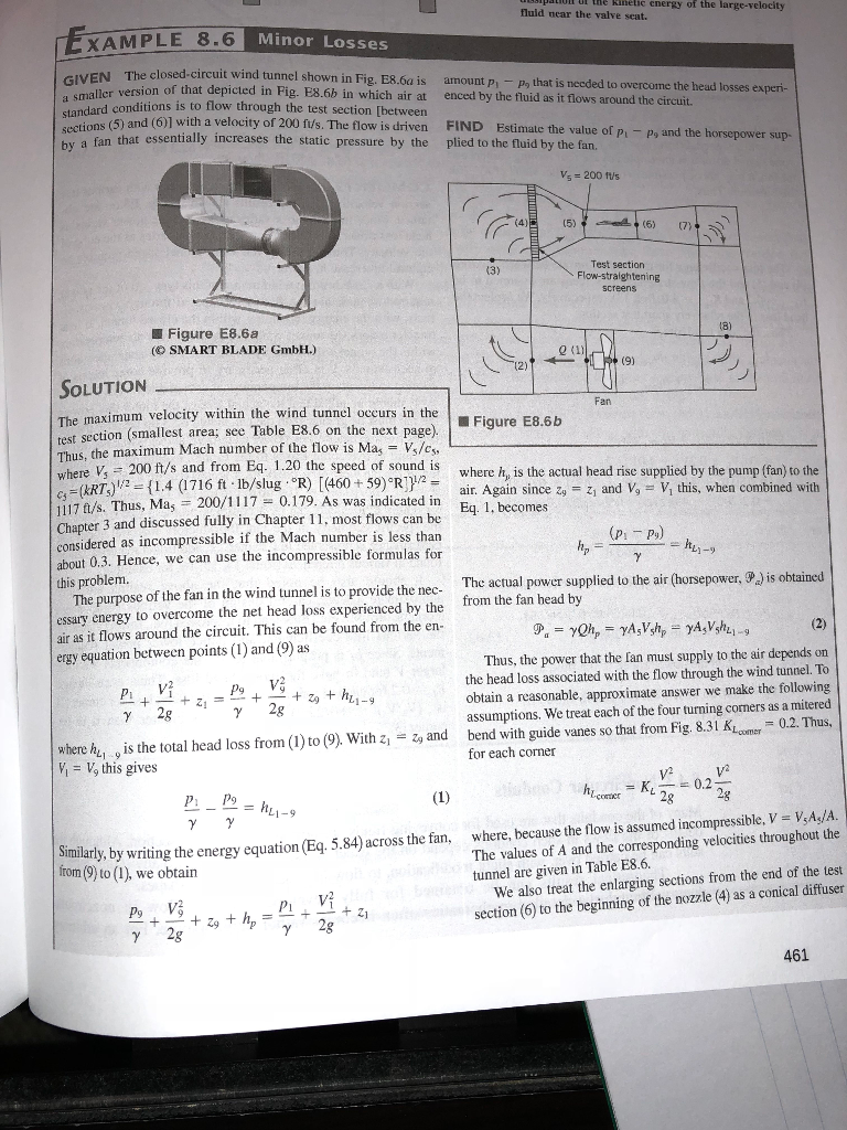 Solved Fluid Mechanics Wind Tunnel Please read the example | Chegg.com