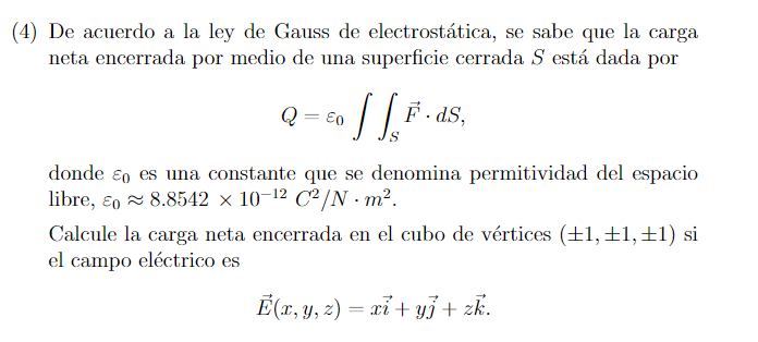 Solved De acuerdo a la ley de Gauss de electrost ́atica, se | Chegg.com