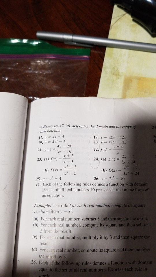 Solved In Exercises 17-26, Determine The Domain And The | Chegg.com