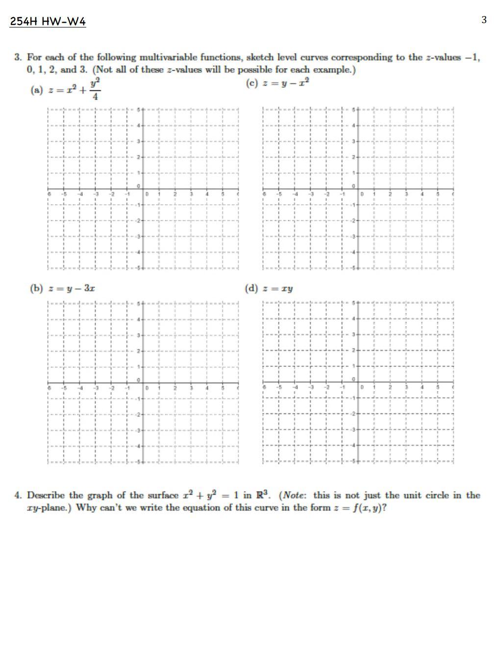 Solved 254H HW-W4 3 3. For each of the following | Chegg.com