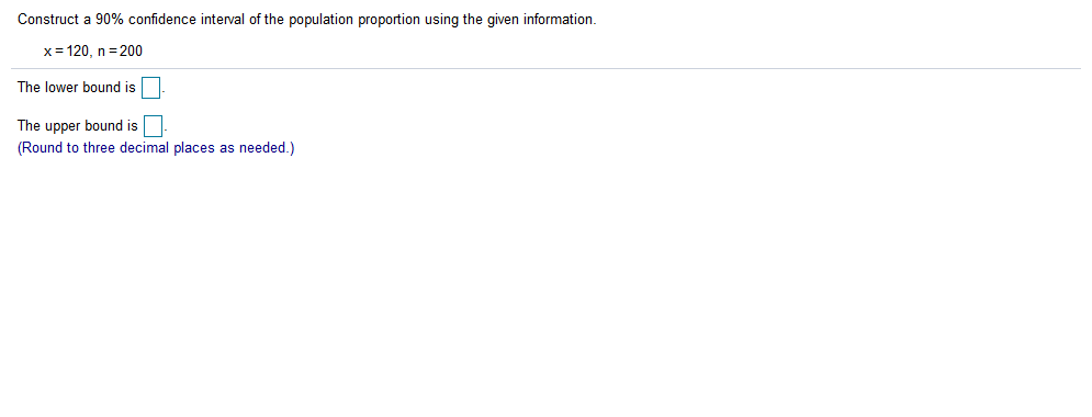 Solved Construct a 90 % confidence interval of the | Chegg.com