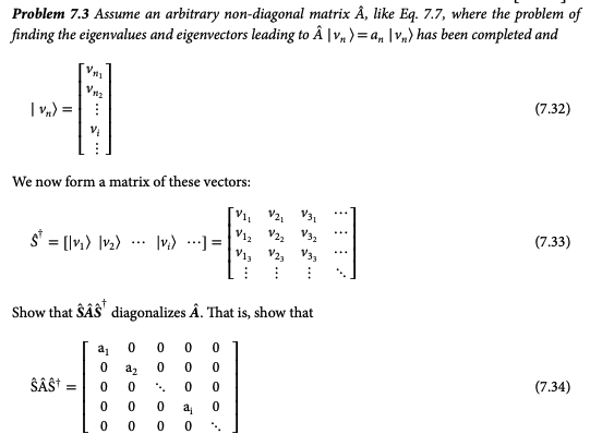 Solved Problem 7.3 ﻿Assume an ﻿arbitrary non-diagonal matrix | Chegg.com