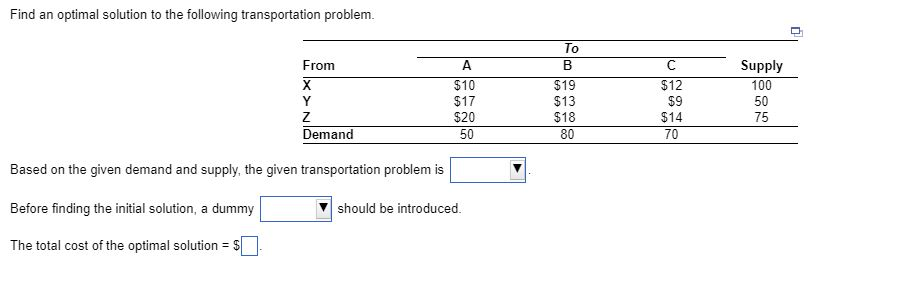 Solved Find an optimal solution to the following | Chegg.com