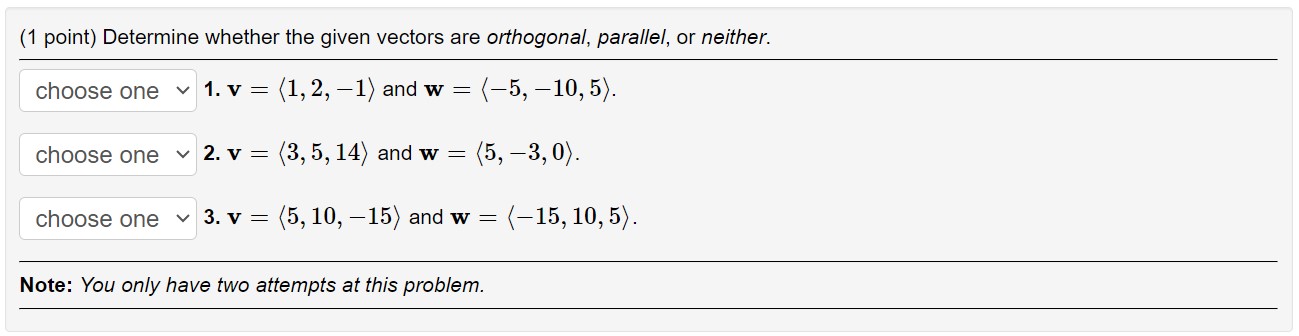 Solved (1 Point) Find A⋅b If ∣a∣=18,∣b∣=2, And The Angle | Chegg.com