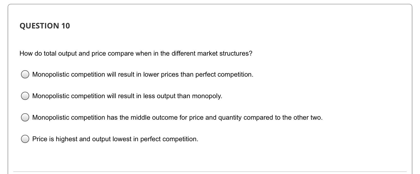 Solved QUESTION 4 In the figure below, the profit maximizing | Chegg.com