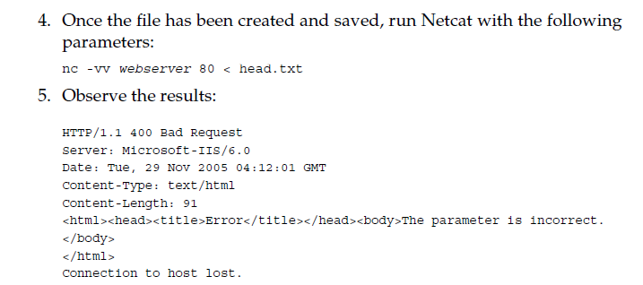Solved Netcat Another Way Of Banner Grabbing Is To Use Ne