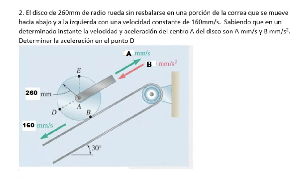 Solved The 260mm radius disc rolls without slipping on a | Chegg.com