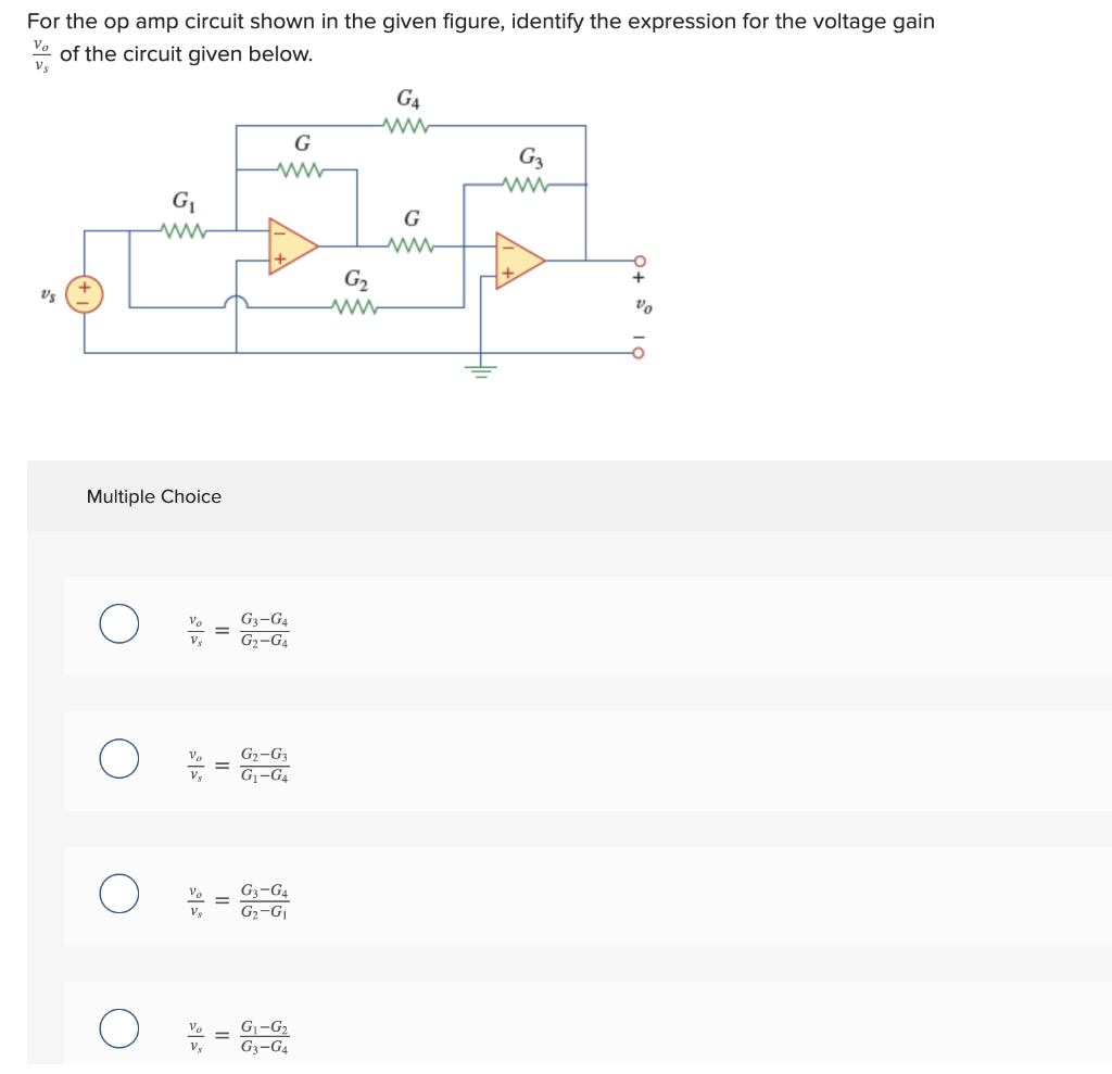 Solved For The Op Amp Circuit Shown In The Given Figure, | Chegg.com