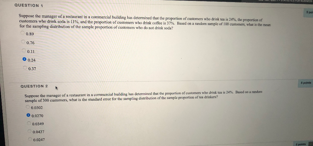 solved-question-1-5-por-suppose-the-manager-of-a-restaurant-chegg