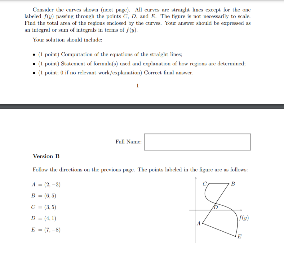 Solved Consider the curves shown (next page). All curves are | Chegg.com