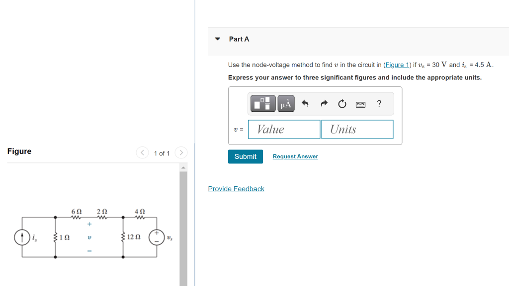 Solved Use The Node-voltage Method To Find V In The Circuit | Chegg.com