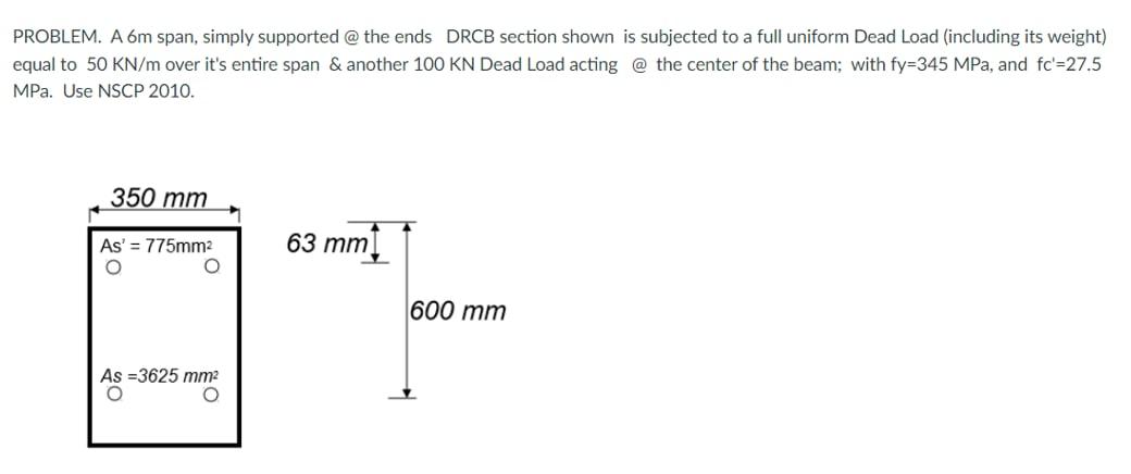 Solved ASAP check if this beam is safe to carry the above | Chegg.com