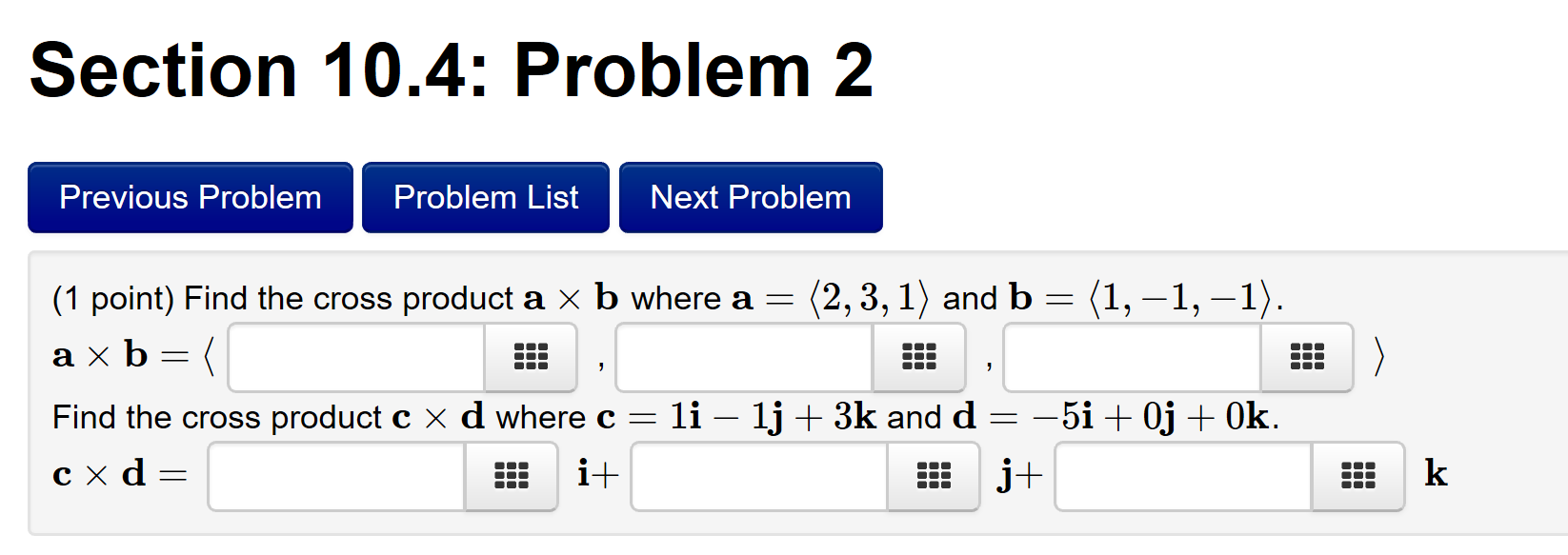 Solved Section 10.4: Problem 2 Previous Problem Problem List | Chegg.com