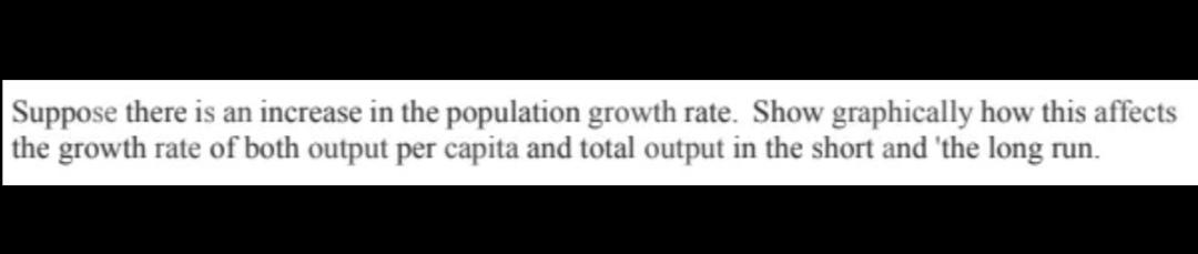Solved Suppose there is an increase in the population growth | Chegg.com