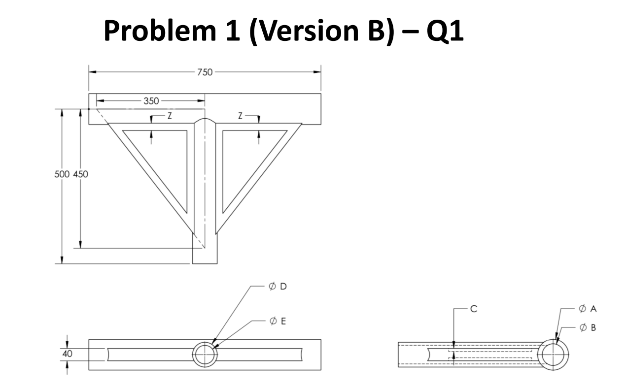 Solved Please do this on SolidWorks and attach a screenshot | Chegg.com