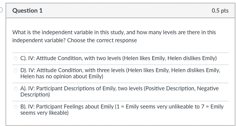 Solved What is the independent variable in this study, and | Chegg.com