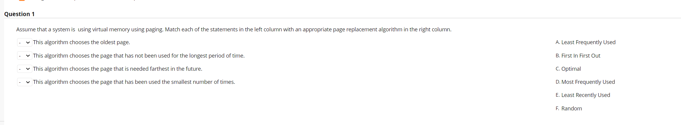 Solved Question 1 Assume that a system is using virtual | Chegg.com