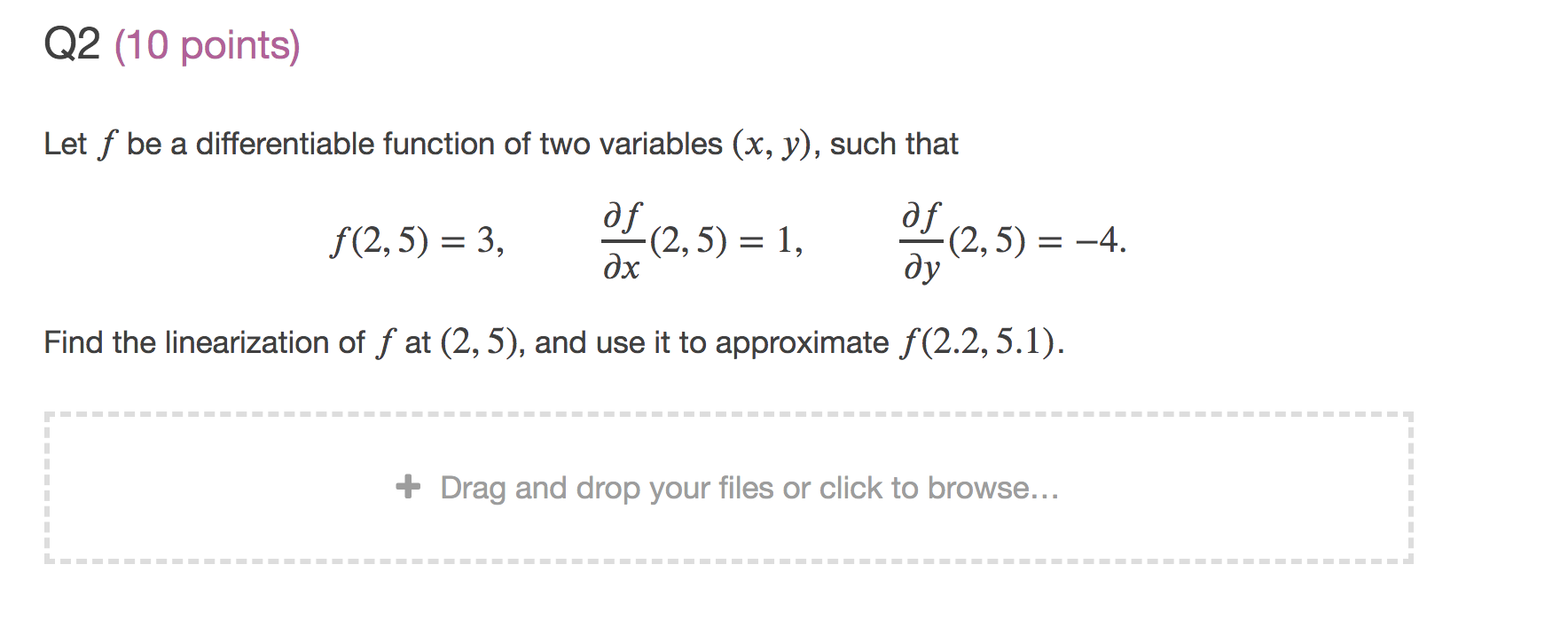 Solved Q2 (10 Points) Let F Be A Differentiable Function Of | Chegg.com