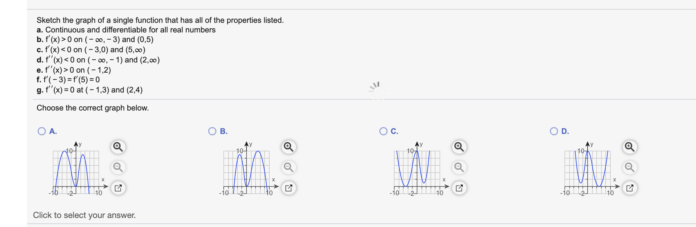 Solved Sketch The Graph Of A Single Function That Has All Chegg Com