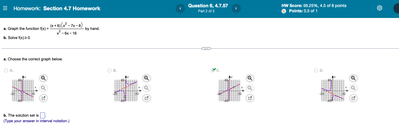 Solved = Homework: Section 4.7 Homework Question 6, 4.7.57 | Chegg.com