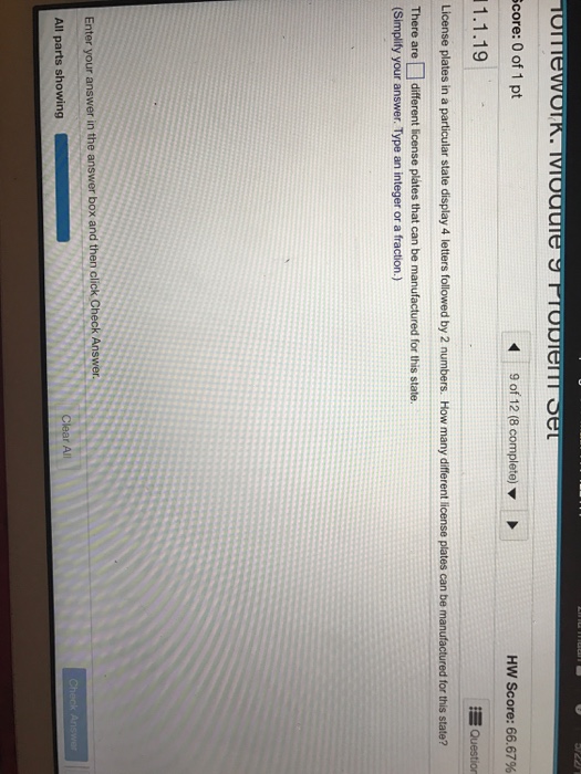 Solved License plates in a particular state display 4
