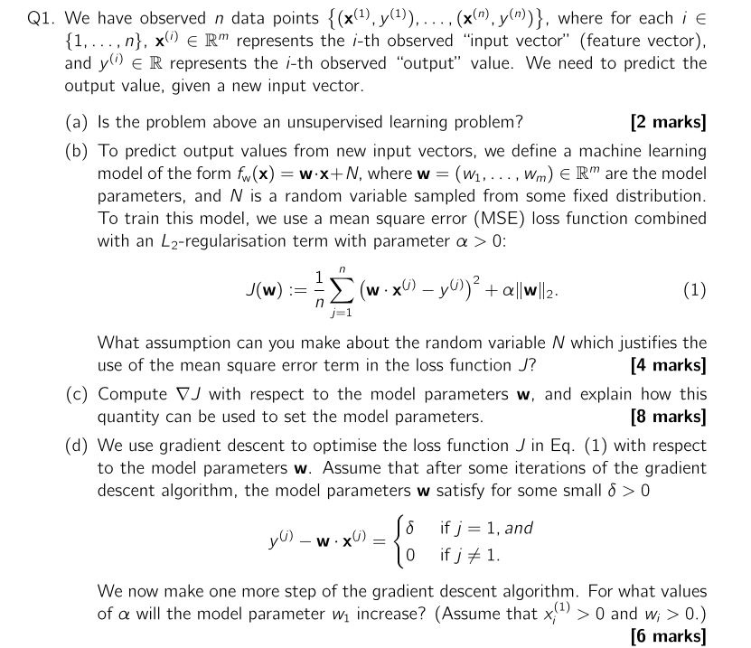 Solved Q1 We Have Observed N Data Points X 1 Y 1 Chegg Com