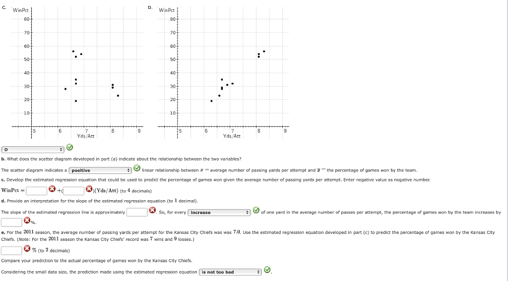 Solved passing yards per attempt (Yds/Att) and the