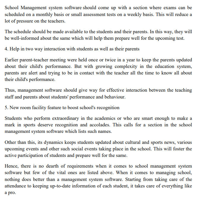 case study for school management system