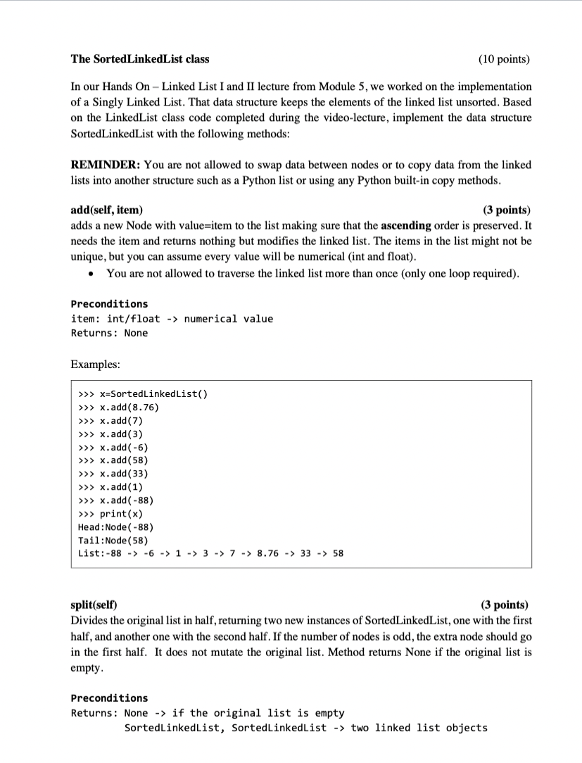 Solved In python and here is the starter code: class | Chegg.com