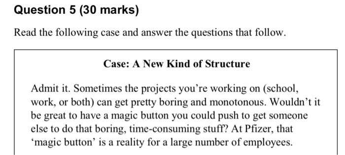 Solved Question Marks Read The Following Case And Chegg Com