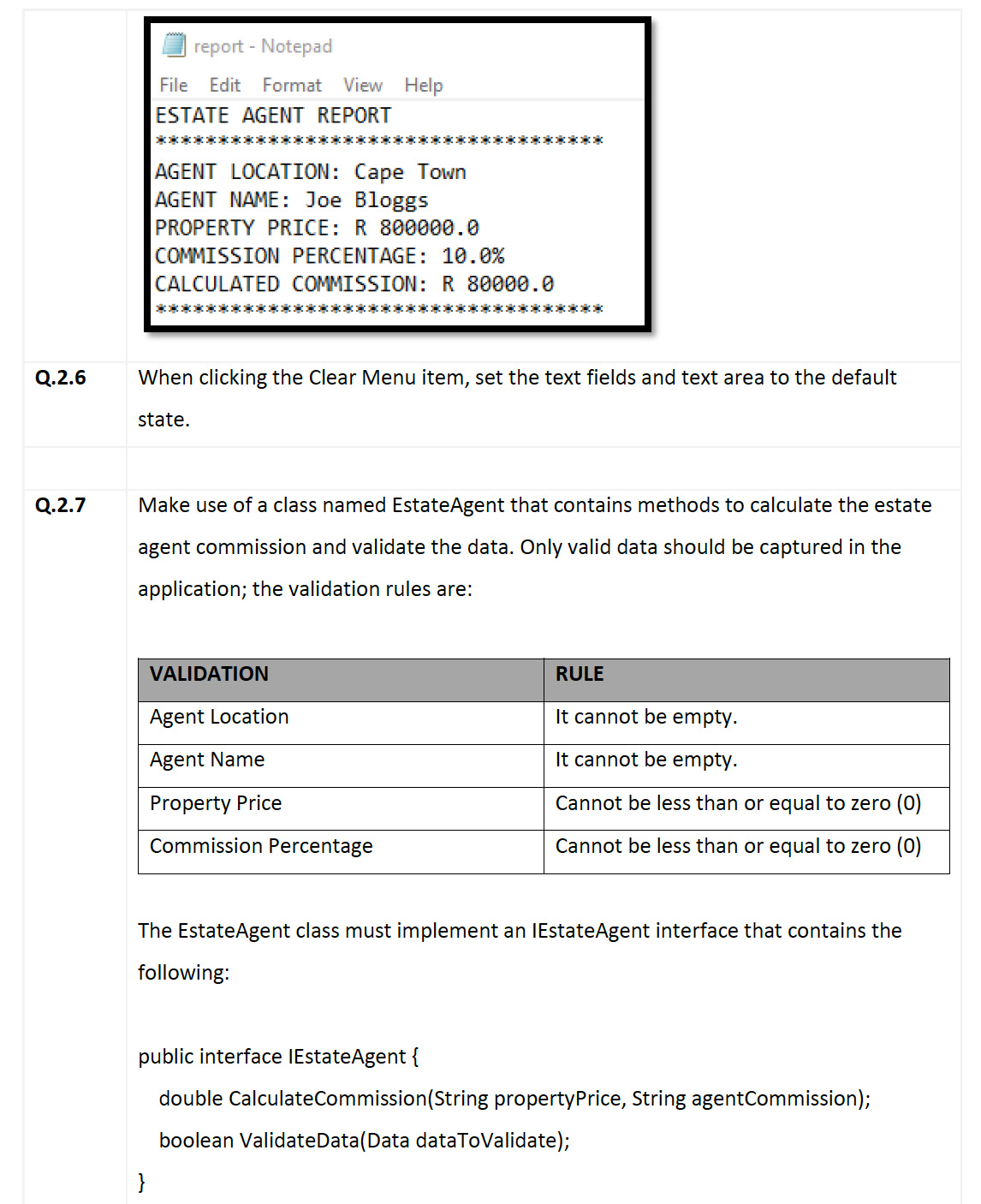 Create a Java GUI application that will capture the | Chegg.com