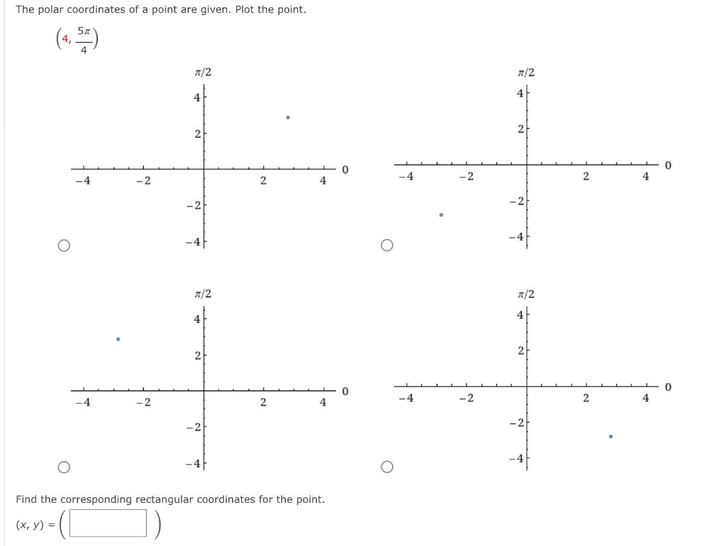 Solved The polar coordinates of a point are given. Plot the | Chegg.com