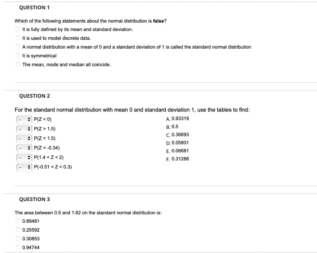 Solved Which of the following statements about the normal | Chegg.com