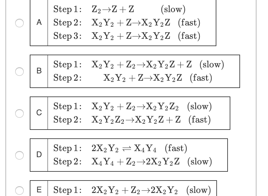 Solved 1) What Is The Rate Law For The Following Mechanism | Chegg.com