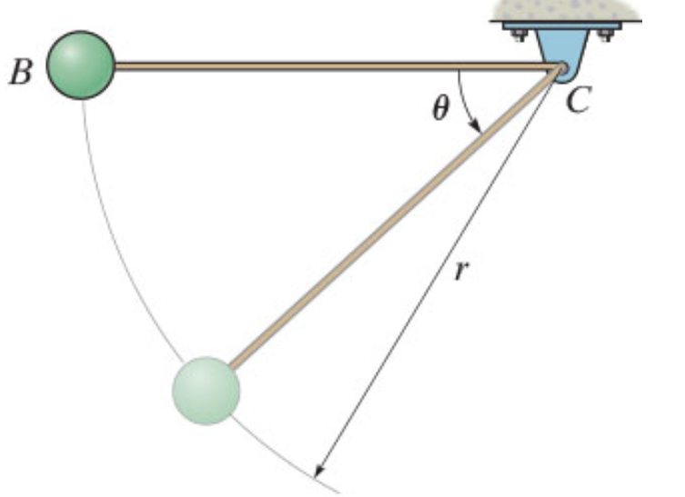 Solved Problem 13.64 The Pendulum Bob B Has A Mass M And | Chegg.com